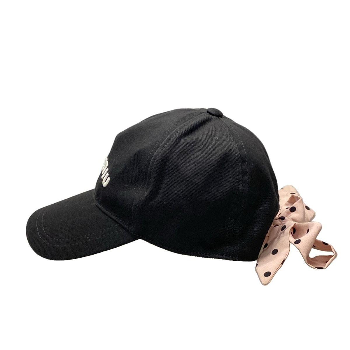 miumiu(ミュウミュウ) キャップ S ベースボールキャップ 5HC256 黒×白