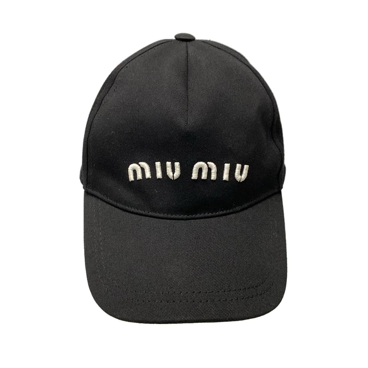 miumiu(ミュウミュウ) キャップ S ベースボールキャップ 5HC256 黒×白