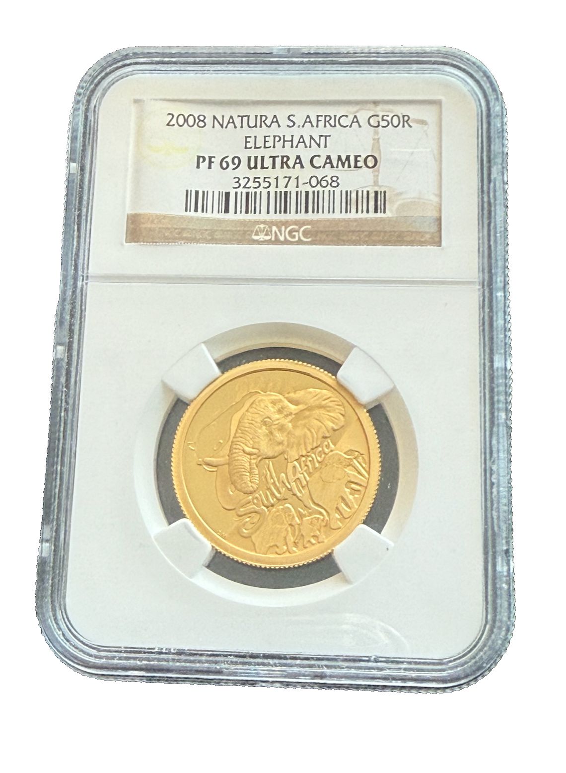 南アフリカ 2008年 金貨 1/2オンス 50ランド NGC PF69UC ナチュラ
