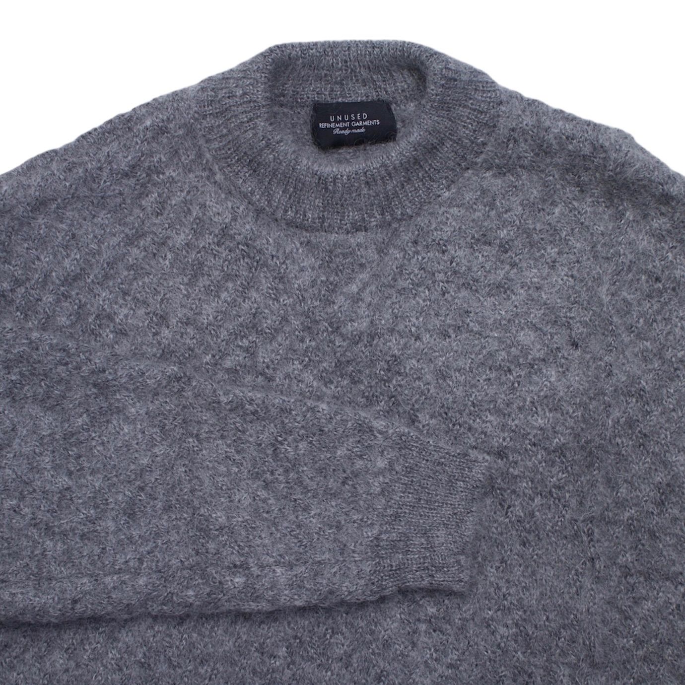 UNUSED アンユーズド US2270 7G Mohair Crewneck sweater モヘアニット