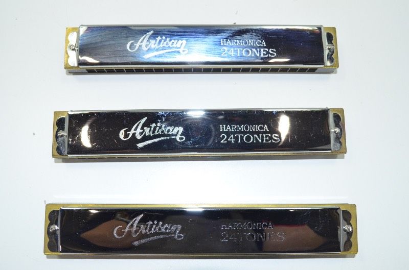 Artisan 24トーン ハーモニカ本体 送料無料】 アルチザン Artisan ハーモニカ 24音 3本セット ケース付き