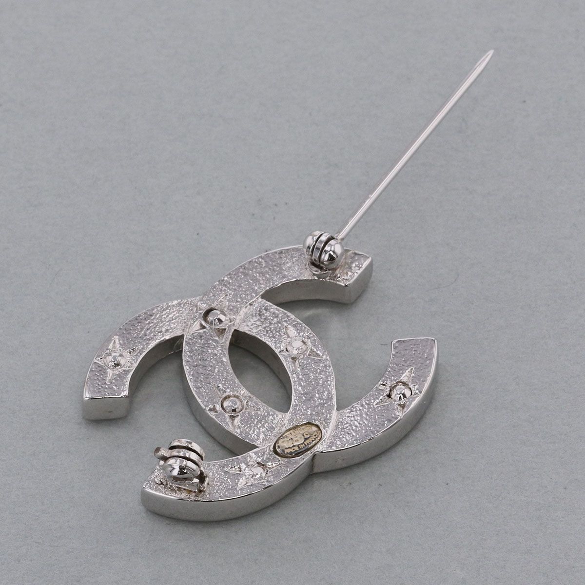 CHANEL シャネル ココマーク ブローチ レディース シルバー 中古