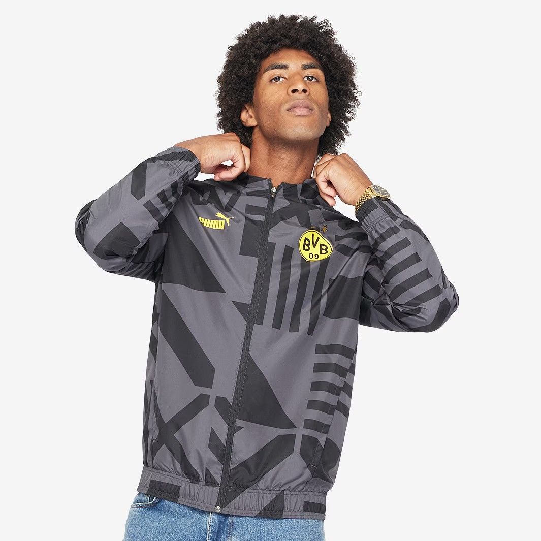 プーマ サッカー ドルトムント 2025 23 ジャケット プレマッチ モデル レトロ