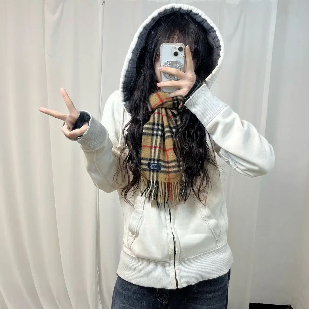 バーバリー ノヴァチェック カシミア マフラー