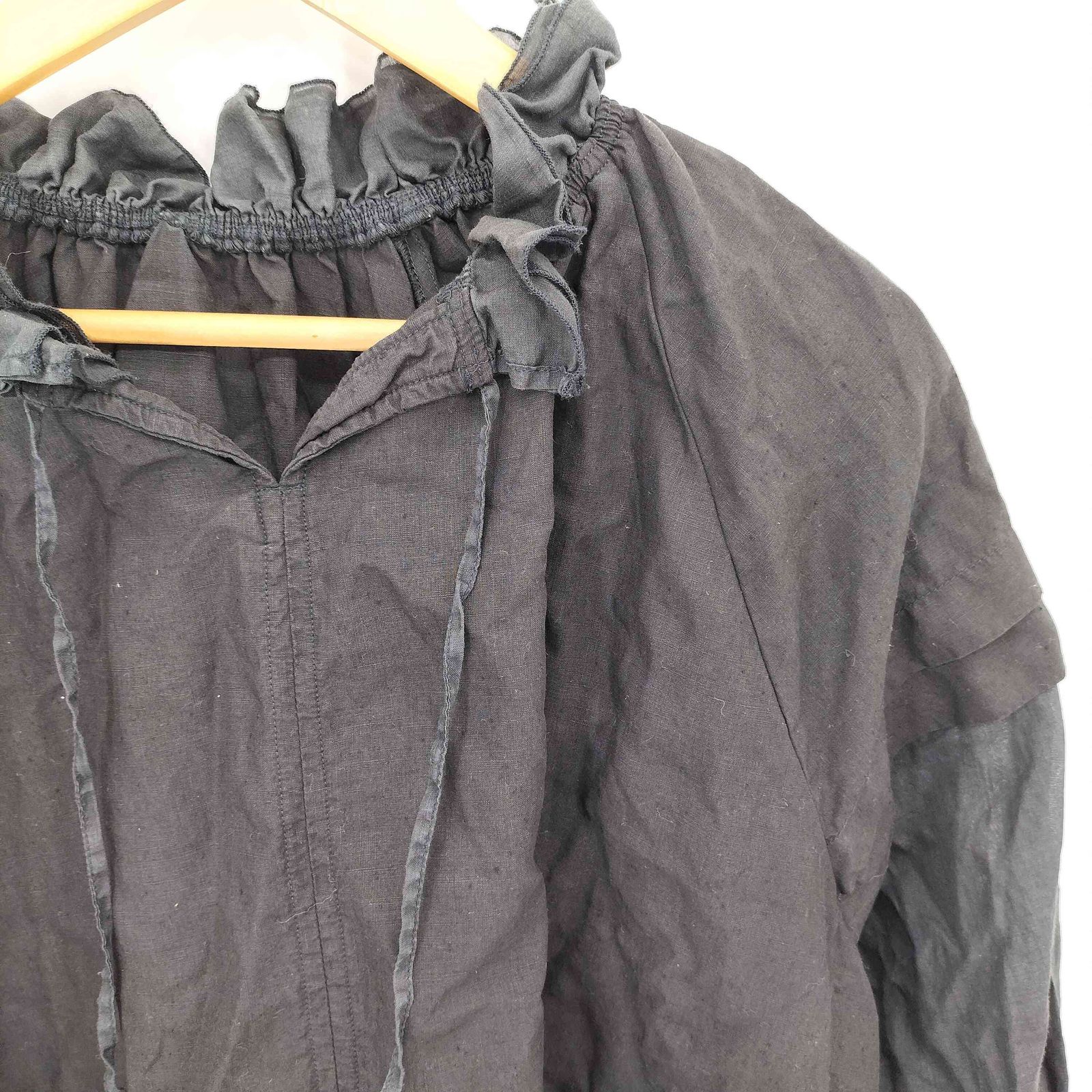 ネストローブ nest Robe リネンラミーフリル2wayブラウス レディース