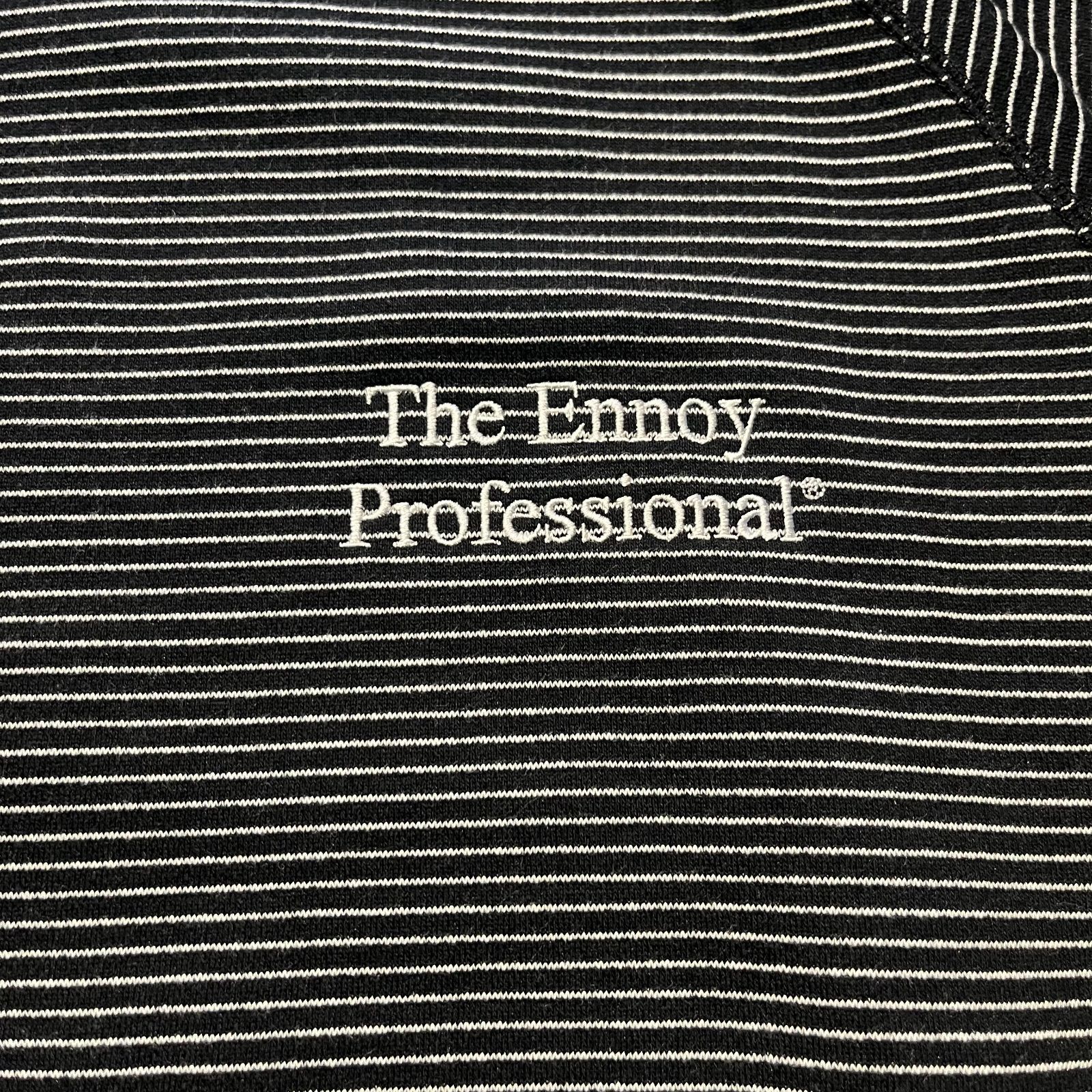 ENNOY BORDER CREW NECK SWEAT M