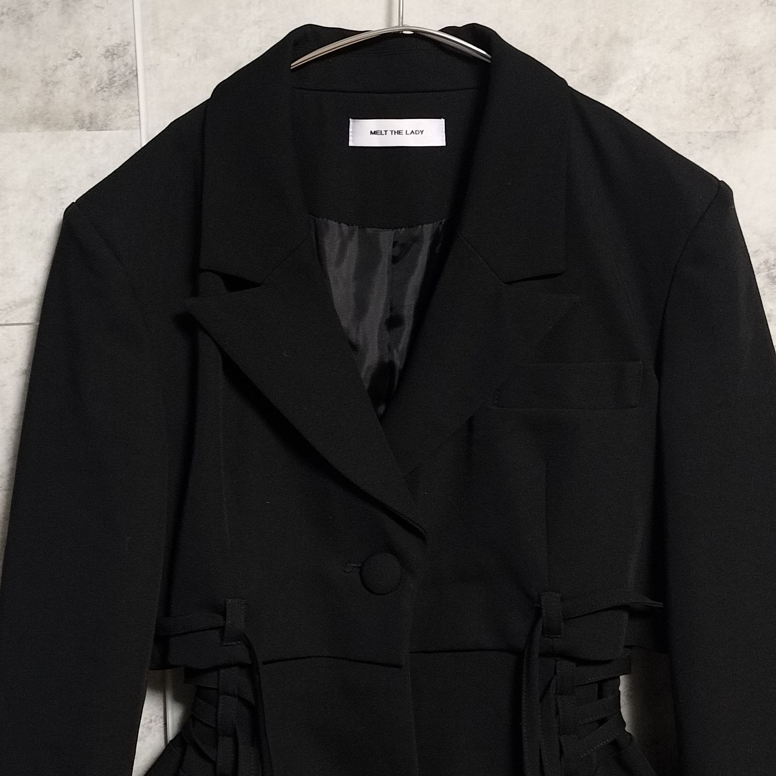 極美品】MELT THE LADY string jacket onepiece FREEサイズ ブラック