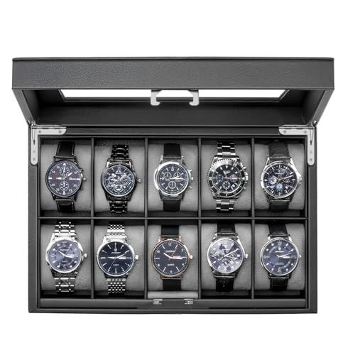 新品】ProCase 腕時計ケース 10本 大容量 男性用ウォッチボックス