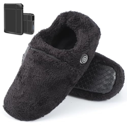 メーカー企画-3秒で感熱 革新モデル 電気スリッパ 足温器 コードレス カーボン発熱繊維使用 両面発熱 フットウォーマー バッテリー 8000 mAh 付き 3段階温度調整 AI温度制御 あったかスリッパ 速暖 ルーム 94 df 9 bd 2