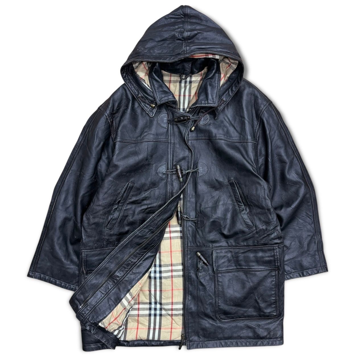 バーバリー　レザーダッフルコート 1999年製 Burberrys leather jacket バーバリー レザー ダッフルコート