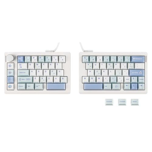 Split 70 ワイヤレスゲーミングキーボード 分割キーボード QMK VIA対応 テンキーレス メカニカルキーボード 無線 ホットスワップ対応 クリーミーリニアスイッチ 2 4 Ghz Bluetooth T 3038 be 06