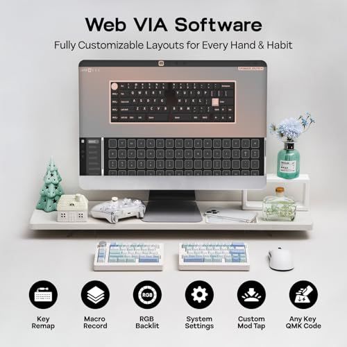  Split 70 ワイヤレスゲーミングキーボード 分割キーボード QMK VIA対応 テンキーレス メカニカルキーボード 無線 ホットスワップ対応 クリーミーリニアスイッチ 2.4 Ghz Bluetooth T 3038 be 06 包丁 ティーポット その他 キッチン 食器