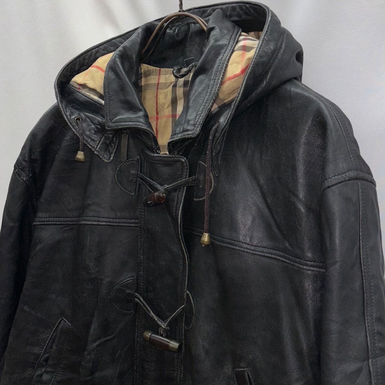 1999年製 Burberrys leather jacket バーバリー レザー ダッフルコート