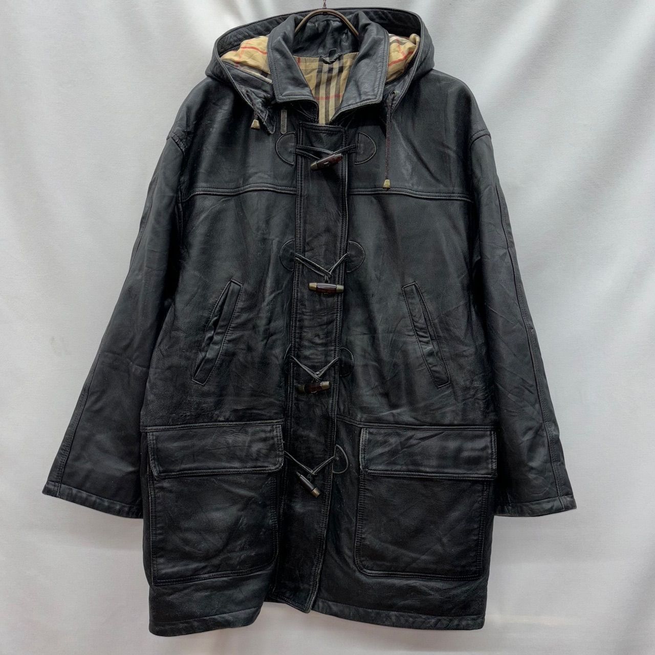 1999年製 Burberrys leather jacket バーバリー レザー ダッフルコート
