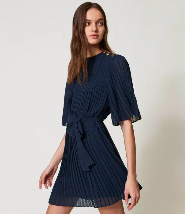 公式正規取扱い TWINSET ツインセット ドレス プリーツドレス ミニドレス パーティー