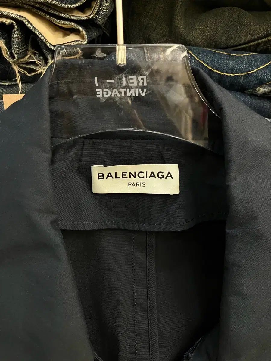 2016FW バレンシアガ トレンチコート ネイビー 38 (ダストバッグ含む