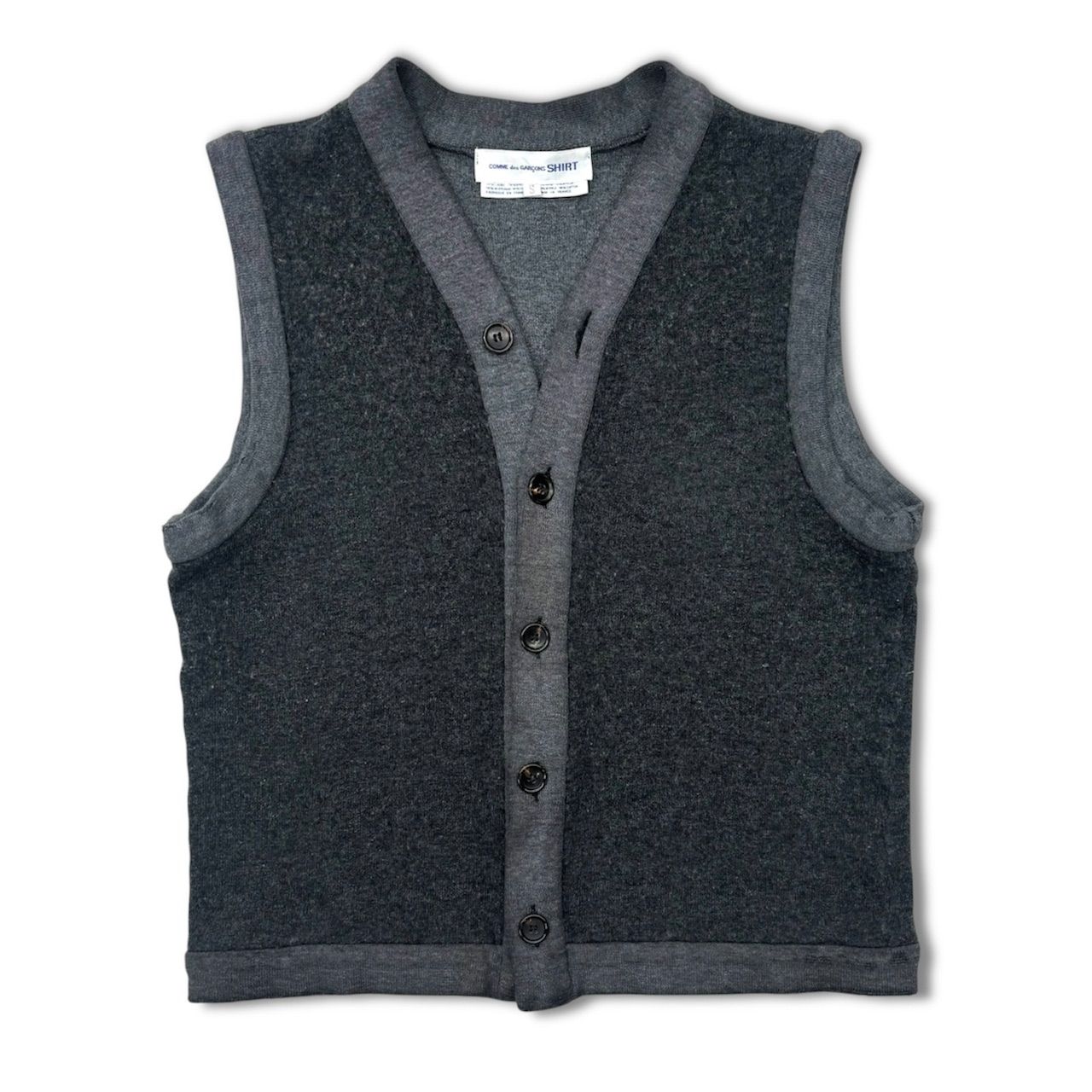 トップス 1989AW COMME des GARCONS Gilet Vest BLK Comme des Garçons Black Sleeveless Jacket in Black | SVD USA