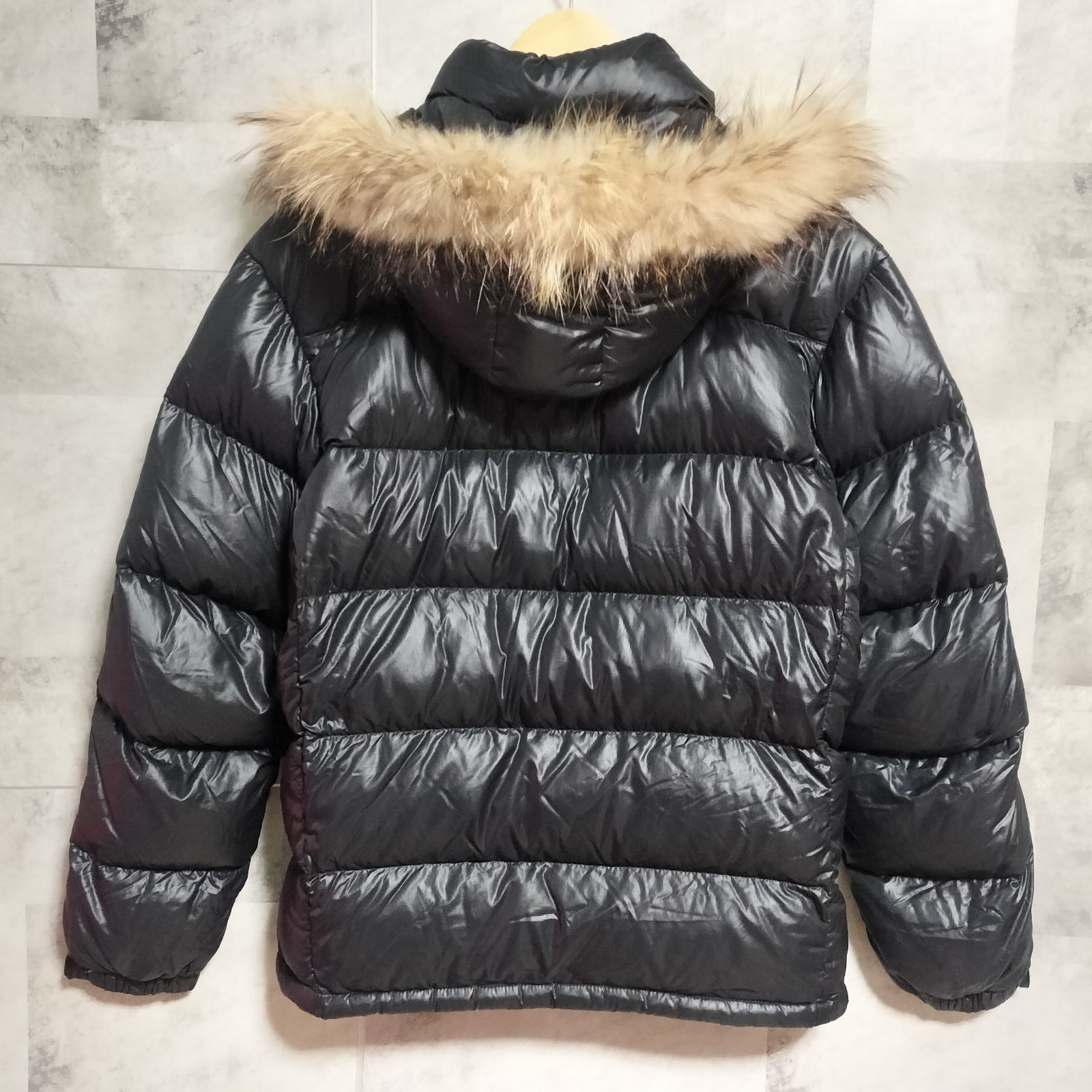 美品】CAMP7 3way ファー付 ダウンジャケット XLサイズ ブラック 黒色