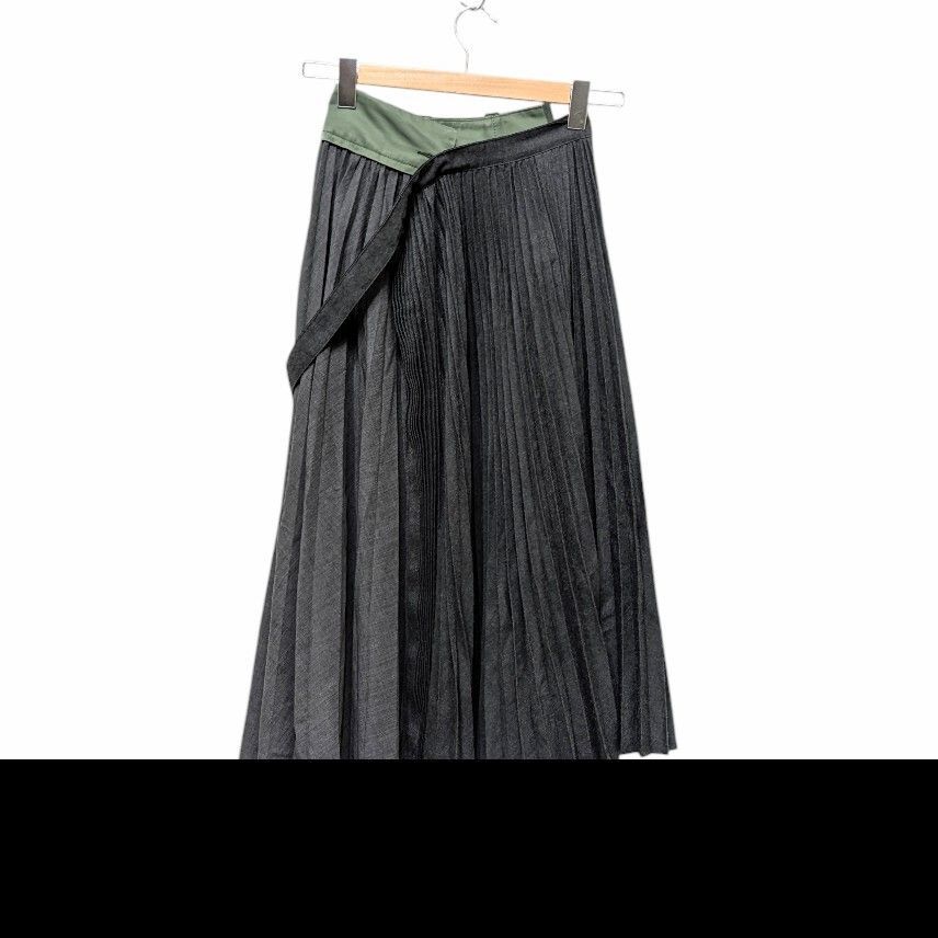 最終値下げ sacai アシンメトリー　プリーツ　ロングスカート sacai サカイ ギャザープリーツ ドッキング アシンメトリースカート 20