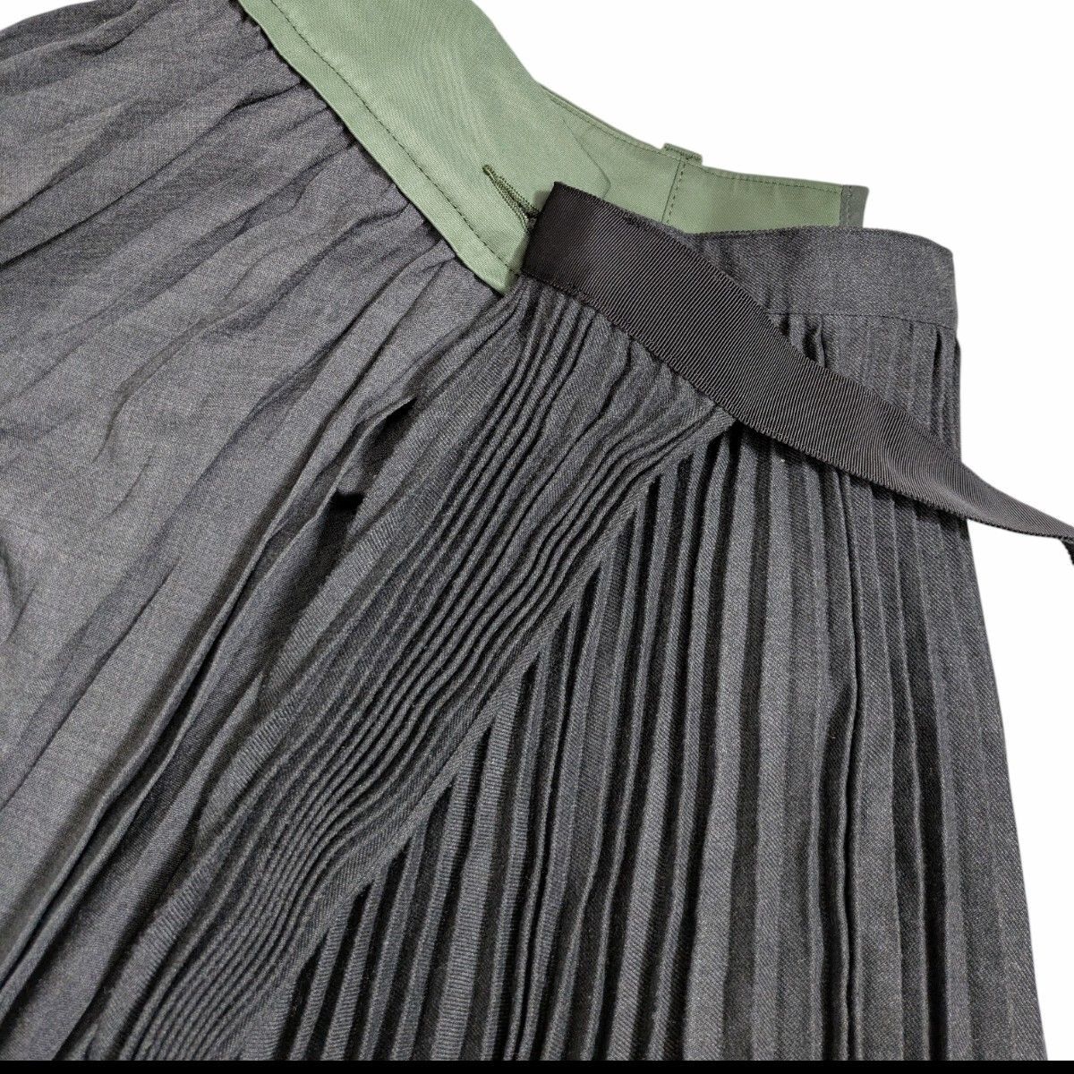 sacai サカイ ギャザープリーツ ドッキング アシンメトリースカート 20