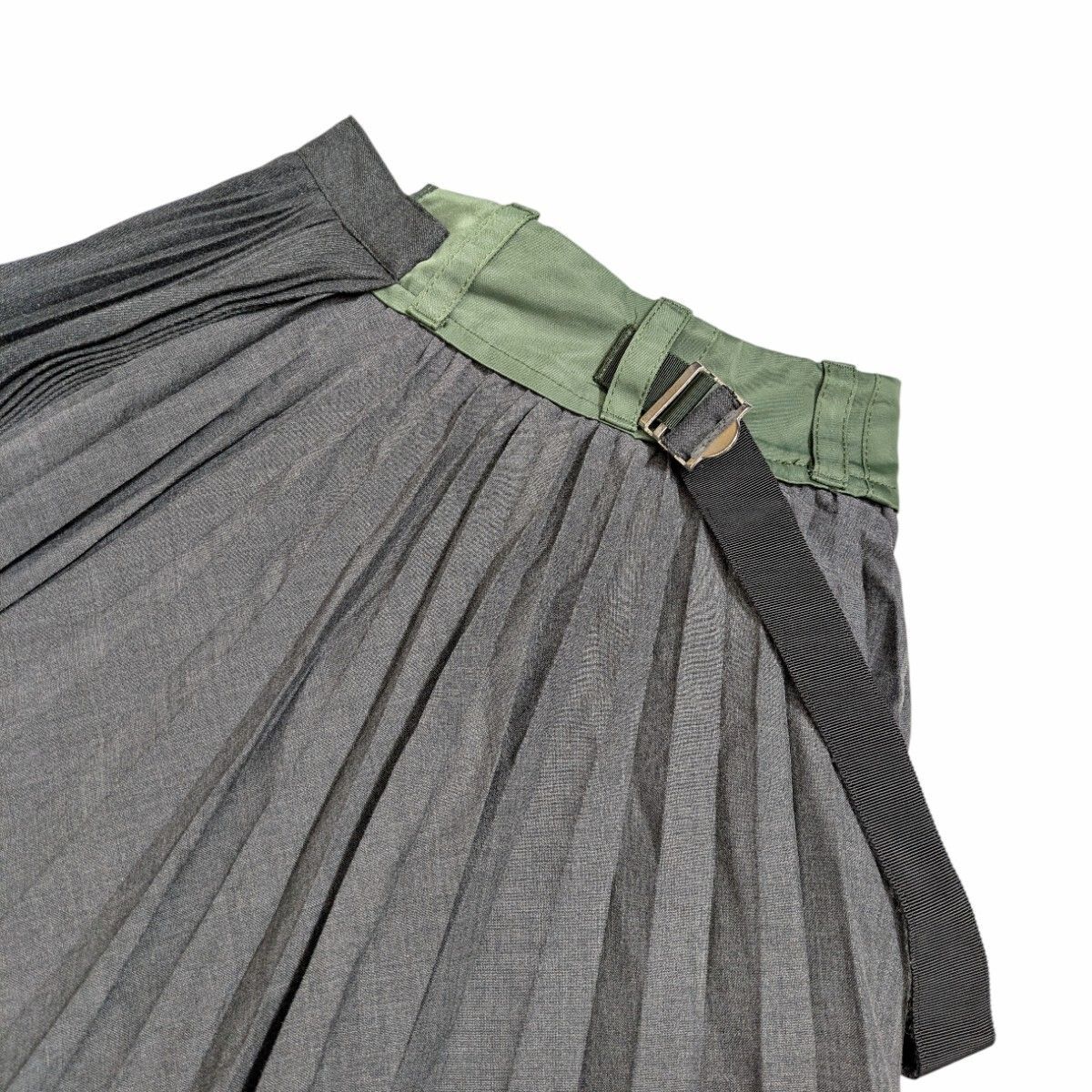 sacai サカイ ギャザープリーツ ドッキング アシンメトリースカート 20