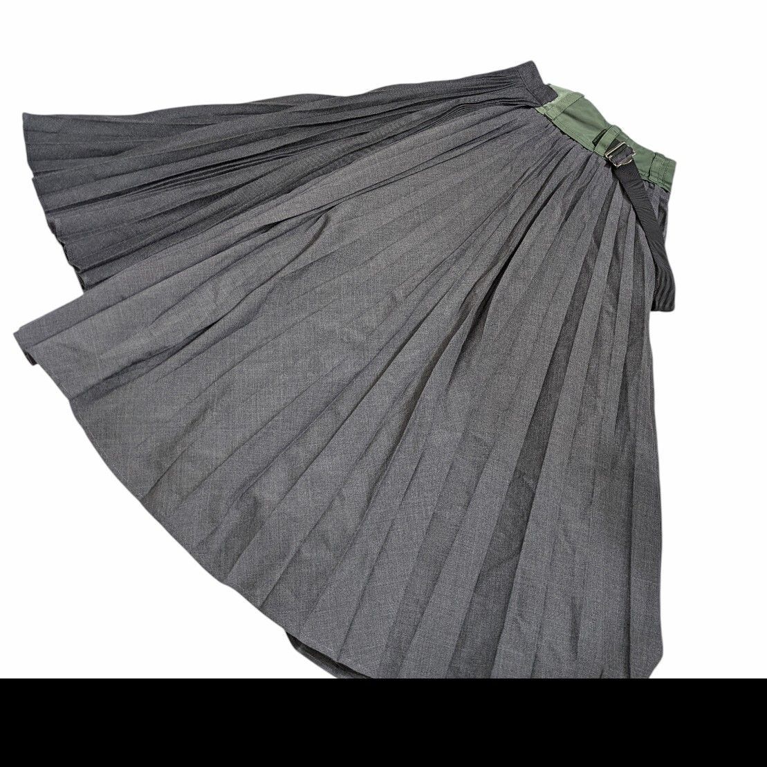 sacai サカイ ギャザープリーツ ドッキング アシンメトリースカート 20