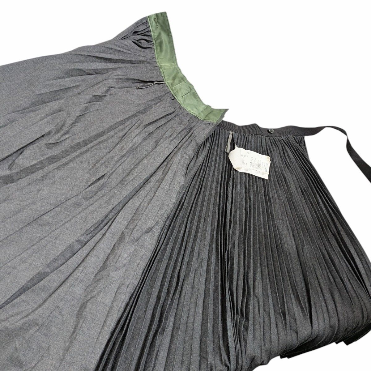 sacai サカイ ギャザープリーツ ドッキング アシンメトリースカート 20