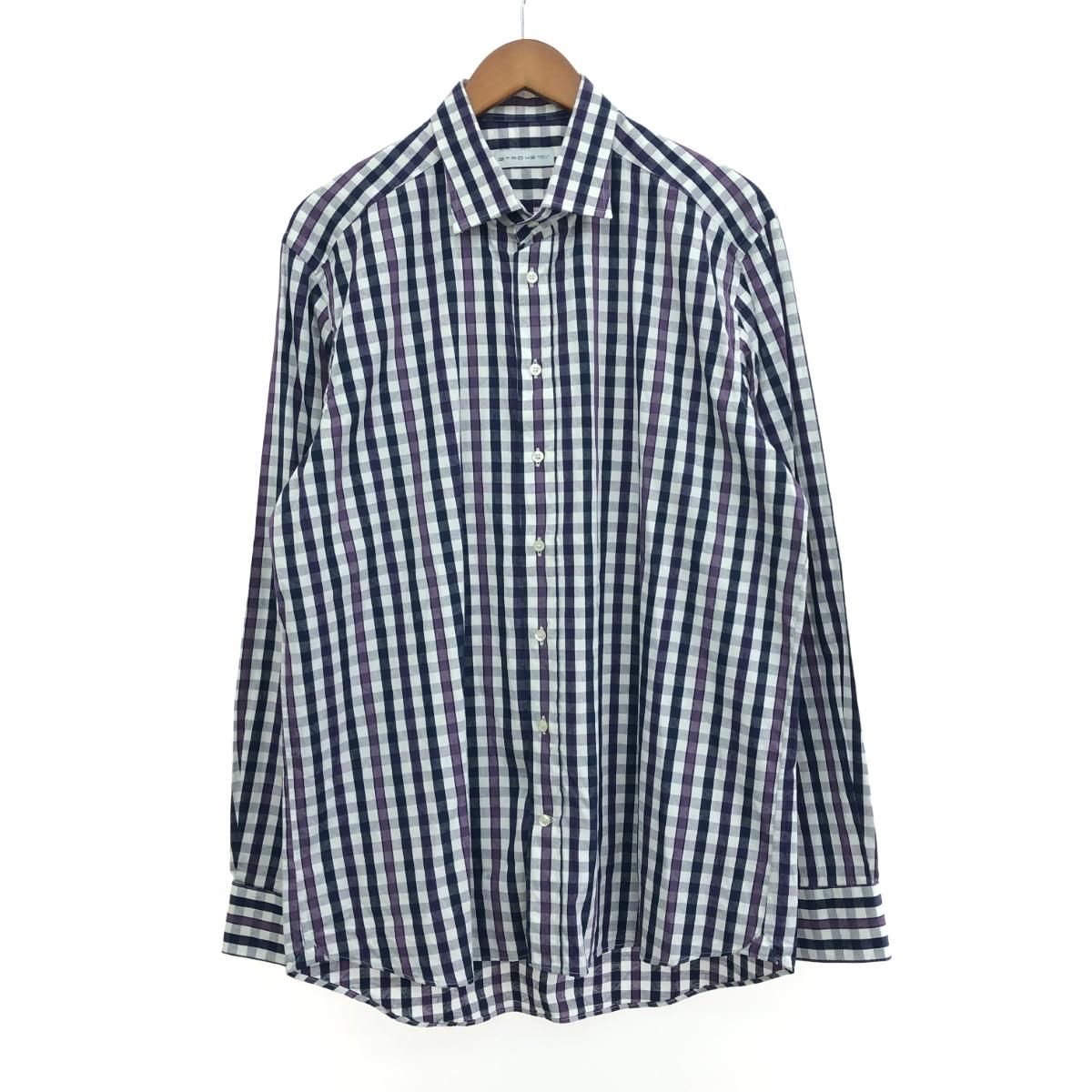 ETRO エトロ 長袖シャツ サイズ:42 ペイズリー×チェック/コットン 