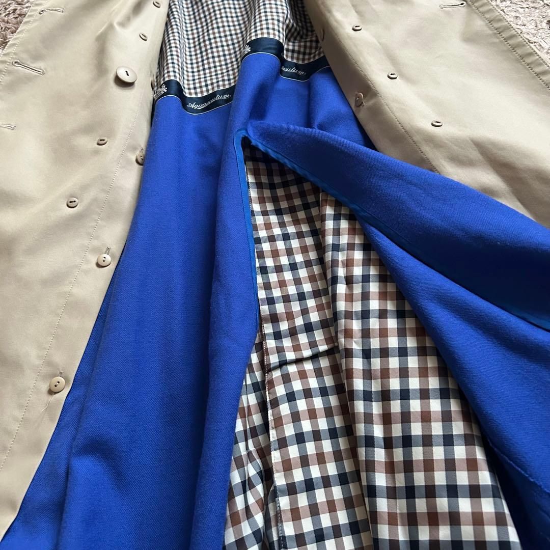 美品 Aquascutum トレンチコート ロイヤルブルーライナー Aライン