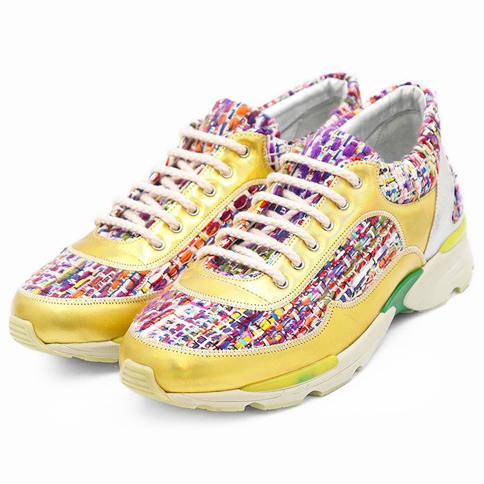 極美品】CHANEL シャネル ローカットスニーカー G30442 ツイード