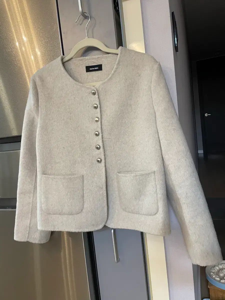 マリ・クレール ウールブレンドジャケット ショートコート
