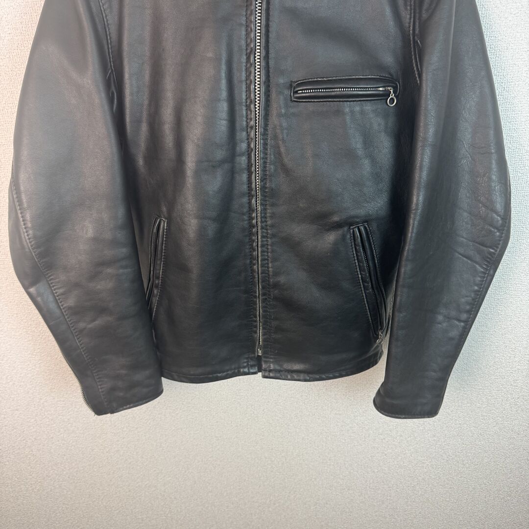 Schott ショット レザージャケット シングルライダース 無地 ブラック