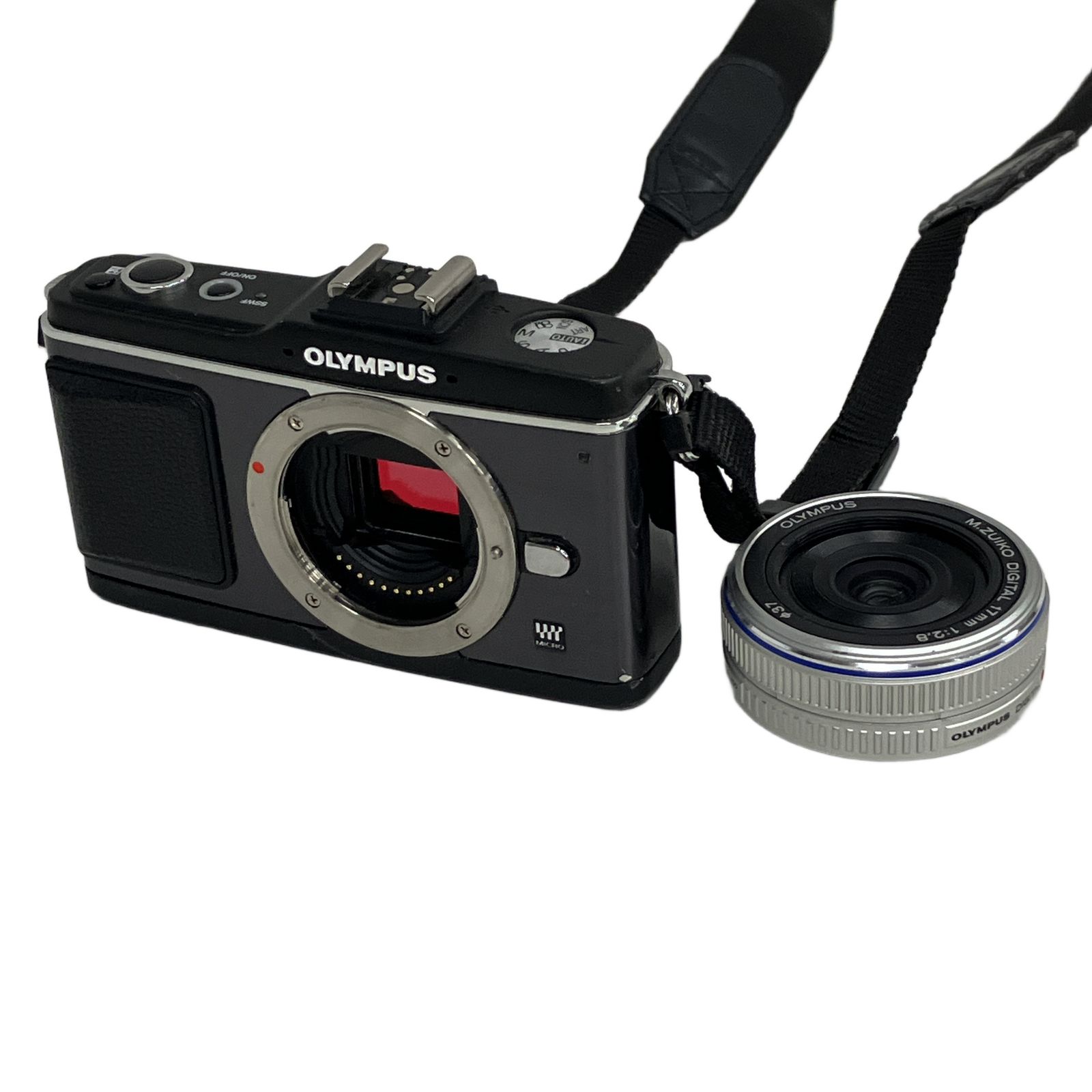 OLYMPUS PEN E-P2 ボディ M .ZUIKO 17mm F2.8 広角 単焦点 パンケーキ