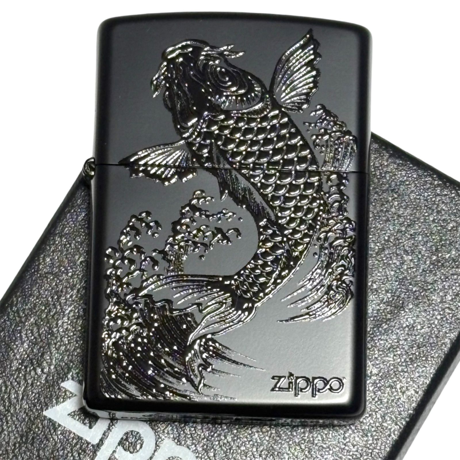 昇り鯉 ZIPPO 昇り鯉 日本 和柄 鯉 マットブラック - メルカリ