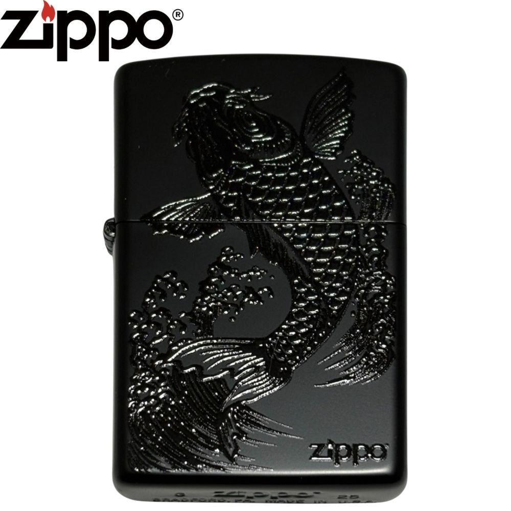 昇り鯉 ZIPPO 昇り鯉 日本 和柄 鯉 マットブラック - メルカリ