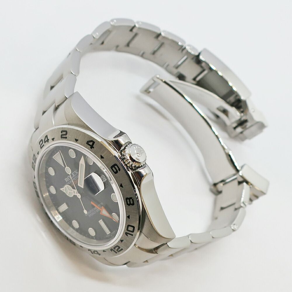 天白】仕上済 ロレックス エクスプローラー2 216570 ブラック G番 SS