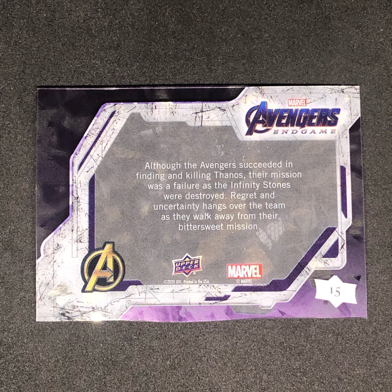 upper deck  マーベル アベンジャーズ  エンドゲーム  バラ売り可 2020 Upper Deck アベンジャーズ/エンドゲーム ベースカード #15