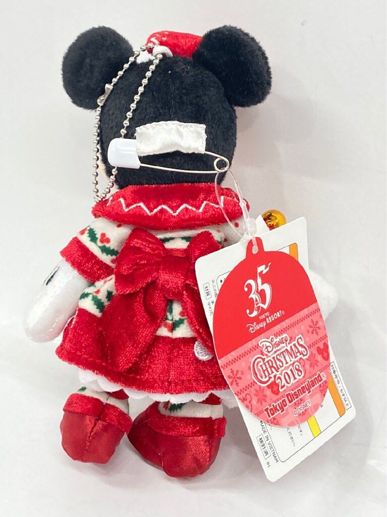 東京ディズニーランド ぬいぐるみバッジ DISNEY CHRISTMAS 2018 ミニー