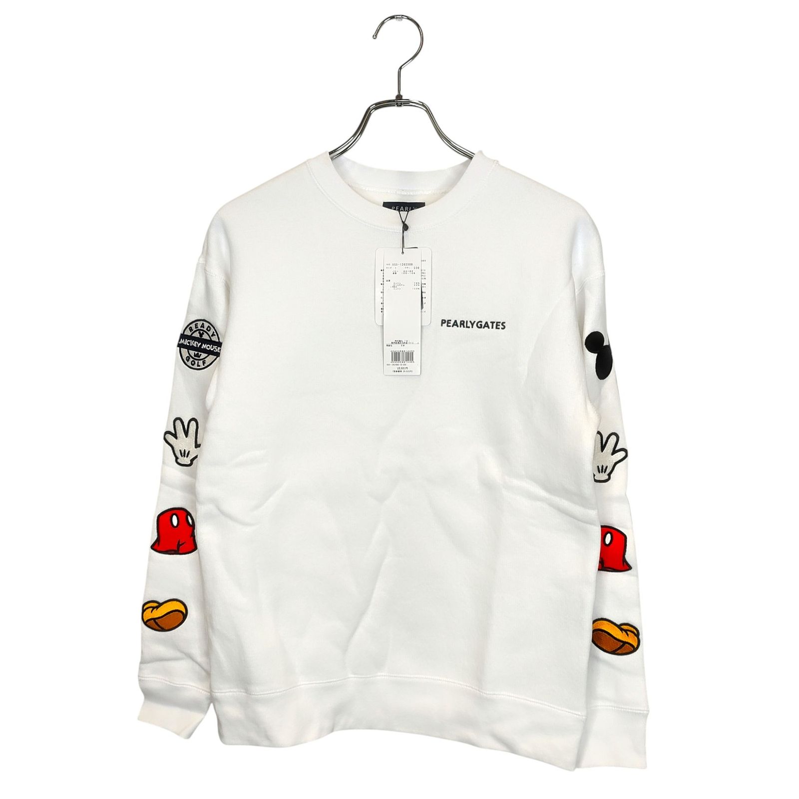 PEARLY GATES パーリーゲイツ ゴルフ Disney 長袖 スウェット トレーナー 055 1262008 1 ホワイト レディース