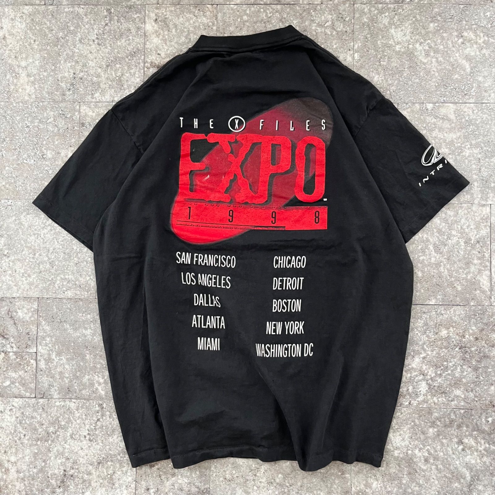 オニータ ONEITA ヴィンテージ Xファイル プロモ Tシャツ 90s シングルステッチ 黒 ブラック 古着 Lサイズ