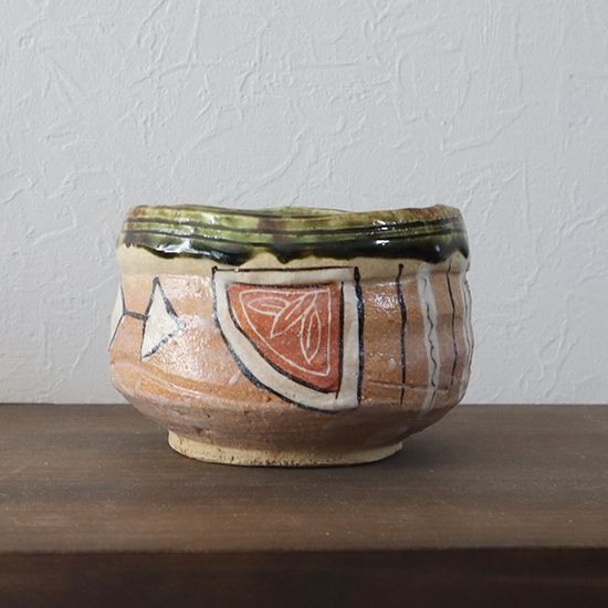  抹茶碗 織部 絵付け B 加藤淳 美濃焼 直径11×高さ8.5 cm 茶道 お点前セット 日本茶用品 茶器