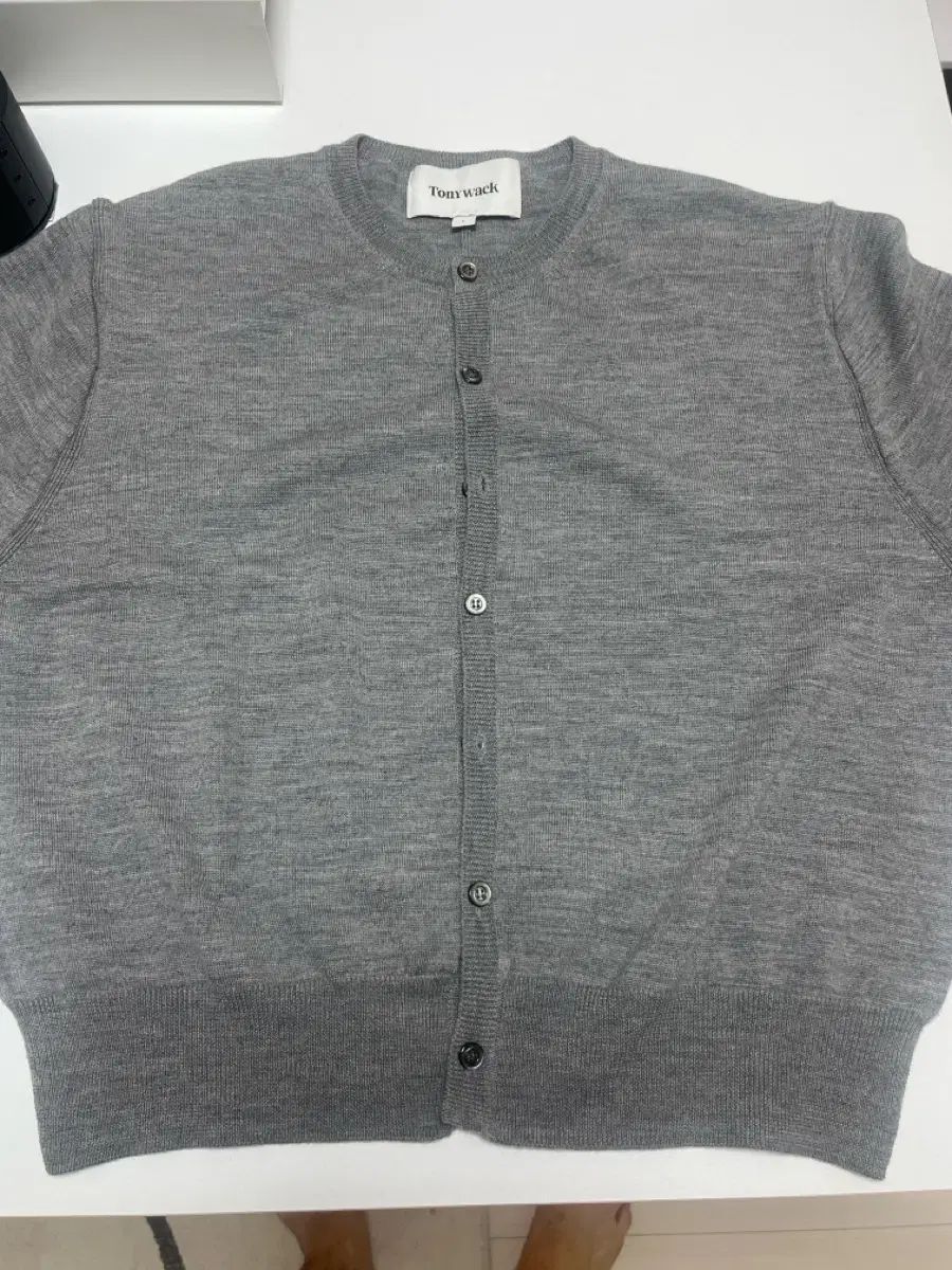 トニーウェック メリノウール カーディガン グレー L