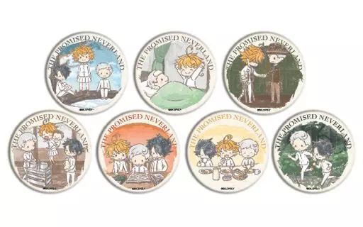 人気定番，HOT 【中古】バッジ・ピンズ(キャラクター) 全7種セット 「約束のネバーランド 缶バッジ 03.場面写ver. グラフアートデザイン」 ピンズ・ピンバッジ・缶バッジ
