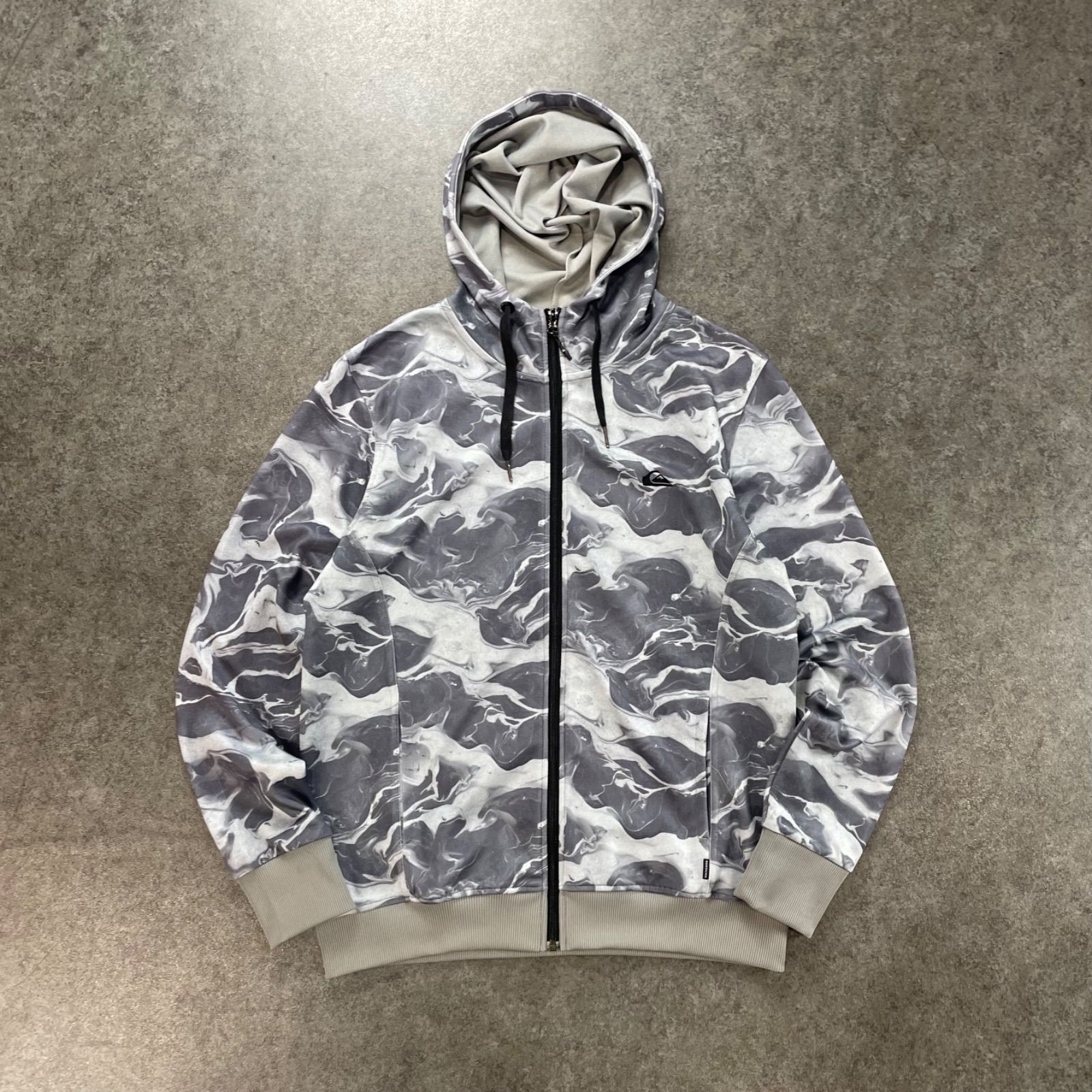 QUIKSILVER Wave Pattern Hoodie Full-Zip クイックシルバー パーカー