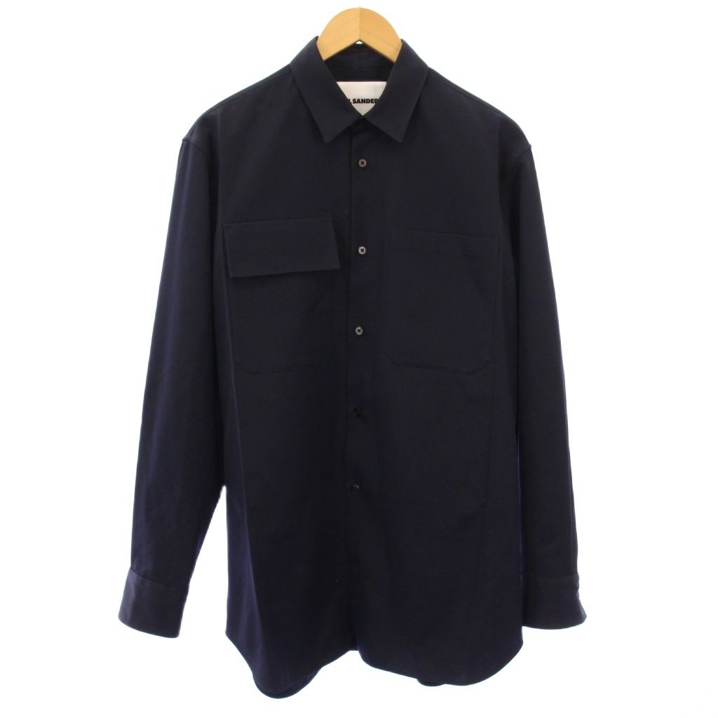 JIL SANDER ジルサンダー ウールギャバジン ドレスシャツ ジルサンダー JIL SANDER WOOL GABARDINE SHIRT ウールギャバジン