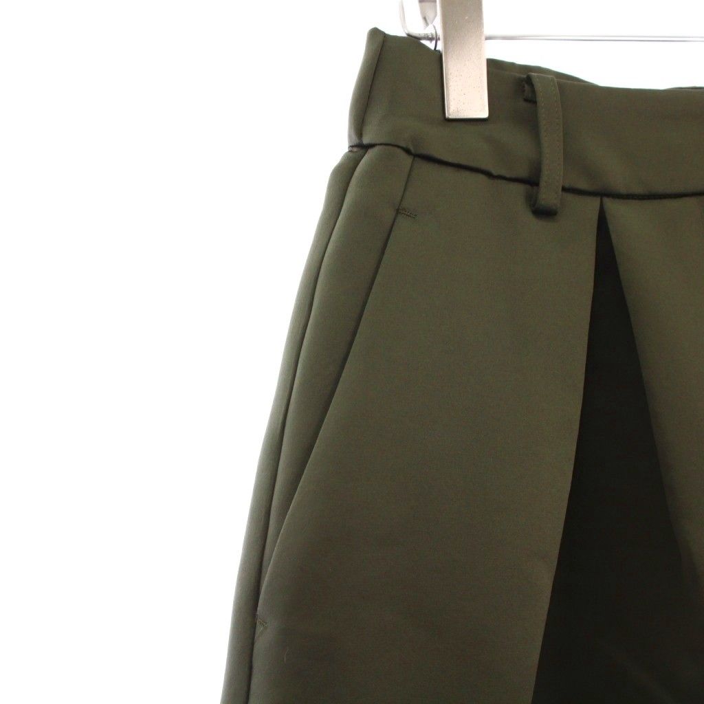 へイヴ HEVE 24SS サテンガウチョパンツ ワイドパンツ 38 カーキ HE10