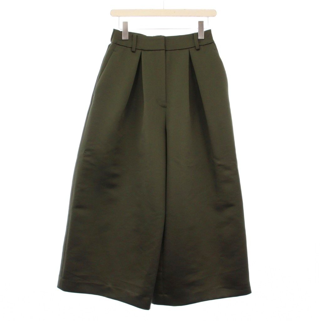 heve. heve ガウチョパンツ へイヴ HEVE 24SS サテンガウチョパンツ ワイドパンツ 38 カーキ HE10