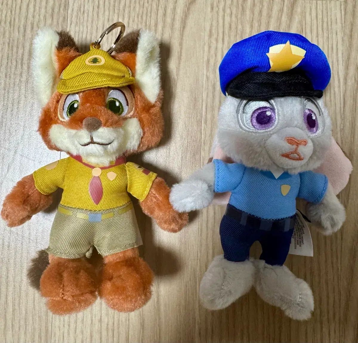 ズートピア 香港ディズニー ニック ジュディ ぬいぐるみ キーホルダー