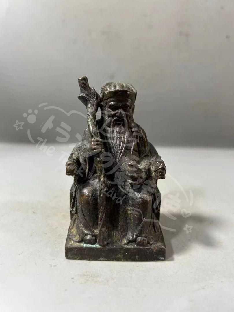 新年ギフト銅製 仏像 土地公像 茶台 文机 装飾品 工芸品 置物