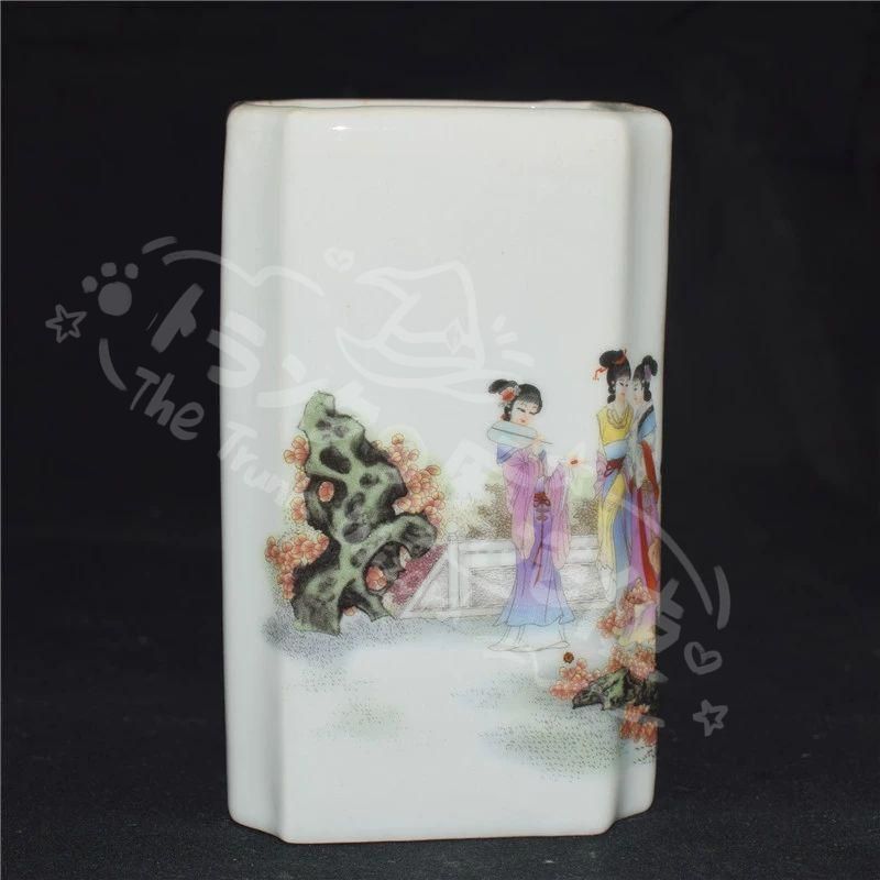 新年ギフトパステル十二金釵人物筆筒 文房四宝 書道具 文房具 現代工芸